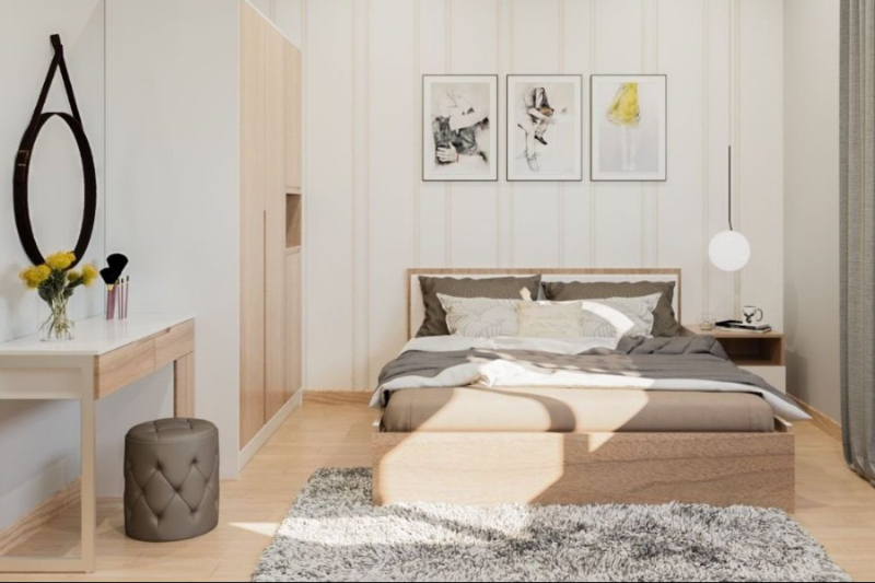 Phòng ngủ với nội thất đơn giản